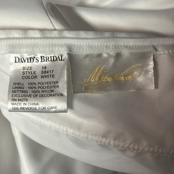 Michelangelo Strapless Wedding Ball Gown with Pastel Embroidery S8417 - sz 14 - Picture 7 of 12